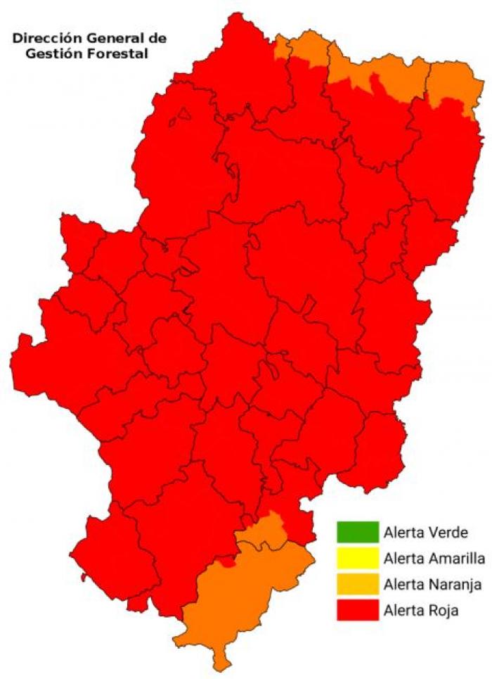 Nivel de Alerta de Peligro de Incendios Forestales (NAPIF) 9/8/25.