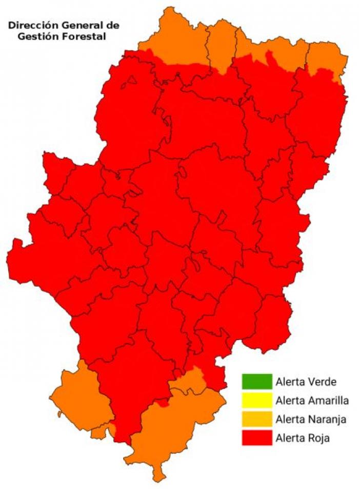 Nivel de Alerta de Peligro de Incendios Forestales (NAPIF) 10/8/25.