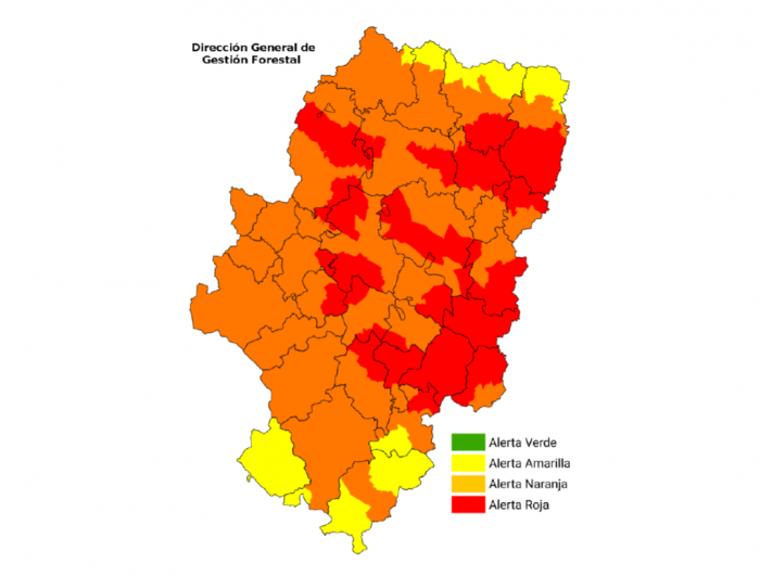 Nivel de Alerta de Peligro de Incendios Forestales (NAPIF) 14/8/25. INFOAR