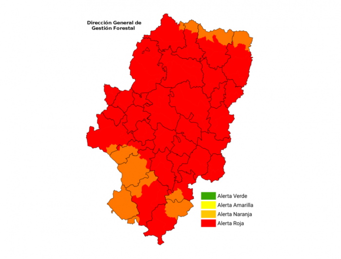 Nivel de Alerta de Peligro de Incendios Forestales (NAPIF) 15/8/25. INFOAR