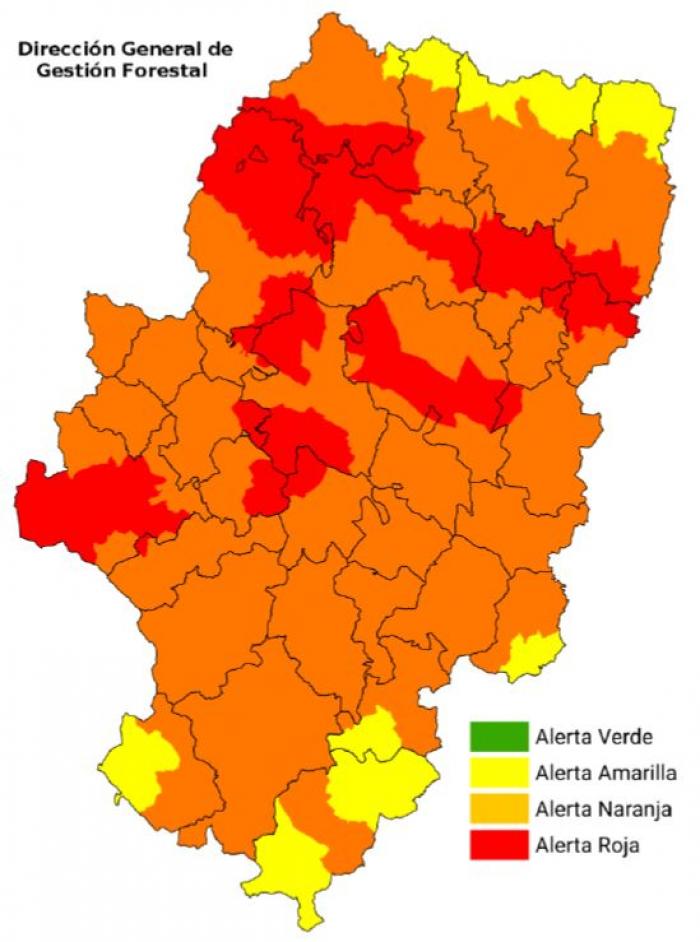 Nivel de Alerta de Peligro de Incendios Forestales (NAPIF) 26/8/25.