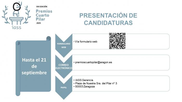 Los Premios Cuarto Pilar del IASS alcanzan en 2025 su octava edición