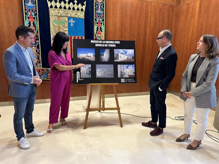 Los directores generales han informado en rueda de prensa del proyecto del Museo de la Guerra Civil Batalla de Teruel.