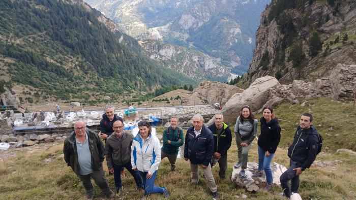 Visita de responsables del Departamento de Medio Ambiente y de TRAGSA a las obras.