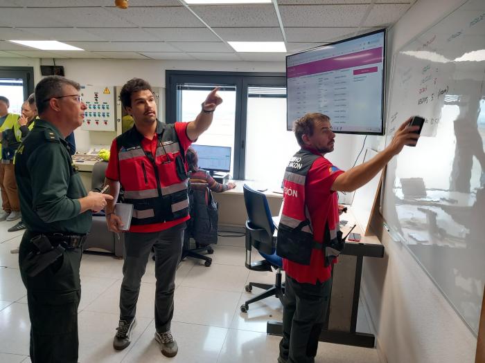 Simulacro en el Aeropuerto de Zaragoza