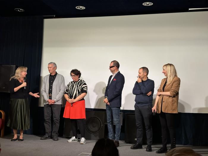 Presentación del documental en la Filmoteca con Agustín Sánchez Vidal y Amparo Martínez.