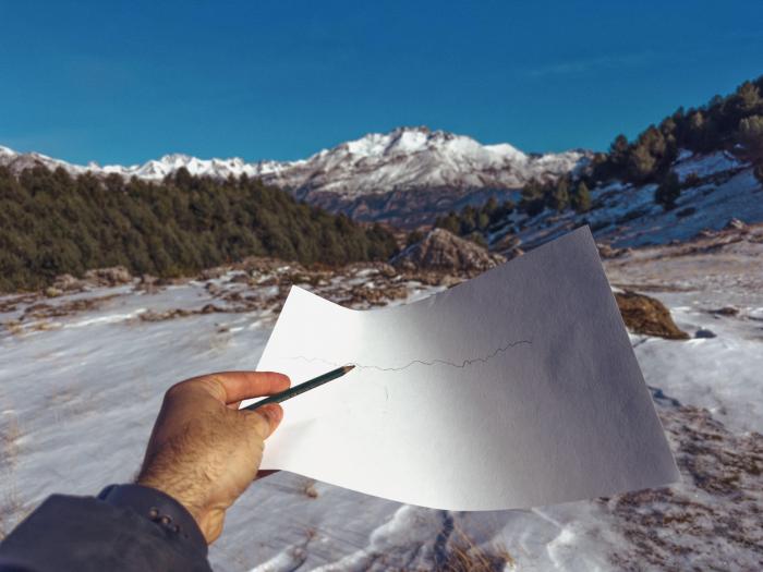 El artista dedica su proyecto de investigación al paisaje pirenaico.