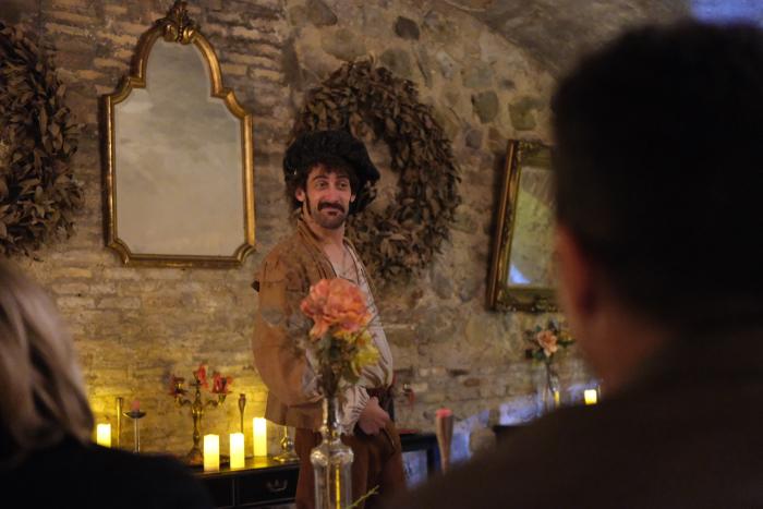 Actuación de teatro en el acto ‘Aragón, tierra de cultura: nos hace soñar’.