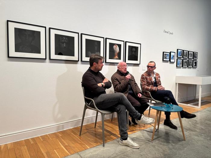 Presentación de la exposición 'Nigrum' de Pedro Avellaned, en el IAACC Pablo Serrano.