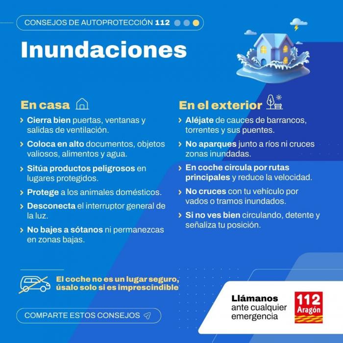 Consejos de autoprotección ante inundaciones