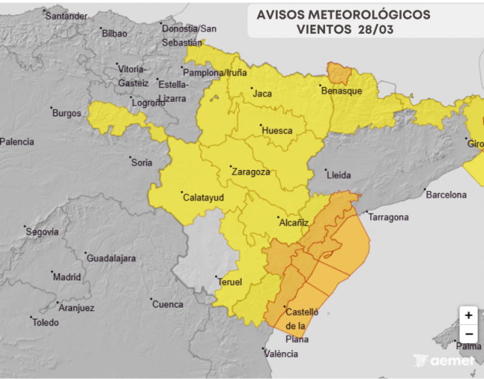 Avisos por viento / Sábado 28/03