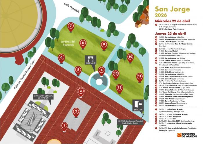 Actos del Día de San Jorge en el Edificio Pignatelli