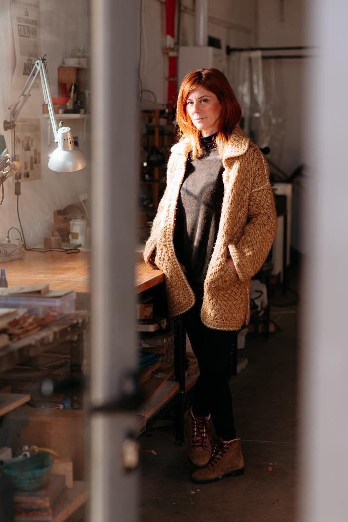 Carla Nicolás en su taller.