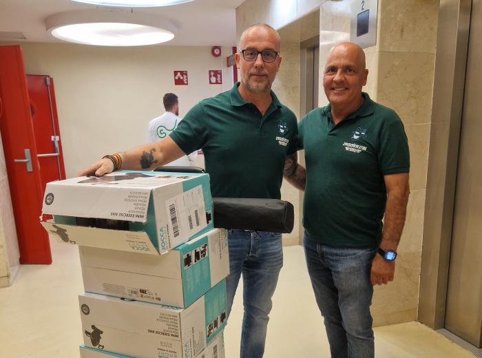 La Asociación de Ayuda ‘Matarrayos’ aporta material para favorecer la recuperación de pacientes hematológicos del Hospital Clínico Universitario Lozano Blesa de Zaragoza.
