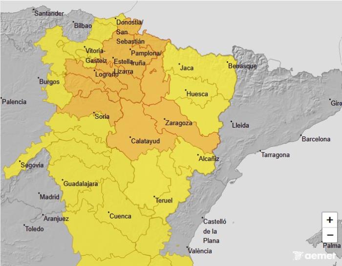 Avisos por lluvias y tormentas (28/06)