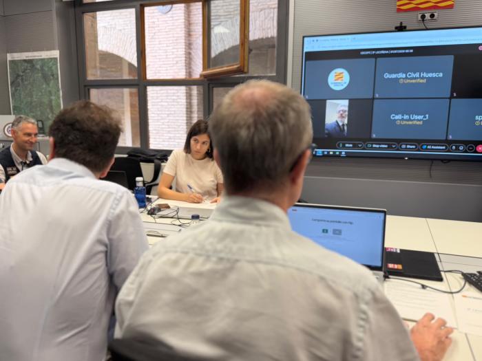 Reunión del CECOPI en la sala de crisis (01/07)