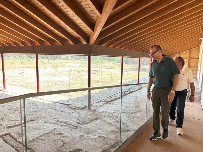 Visita a la villa romana de La Malena, en Azuara.