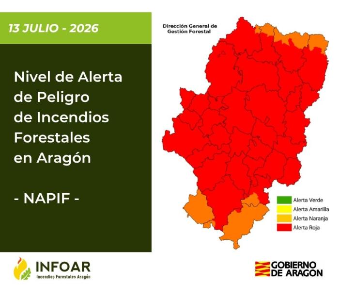 Nivel de Alerta de Peligro de Incendios Forestales (NAPIF) 13/7/26