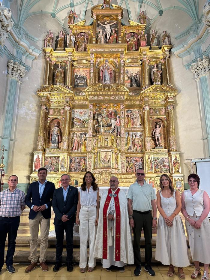 Presentación de la restauración del retablo de la Iglesia de San Martín en San Martín del Río.
