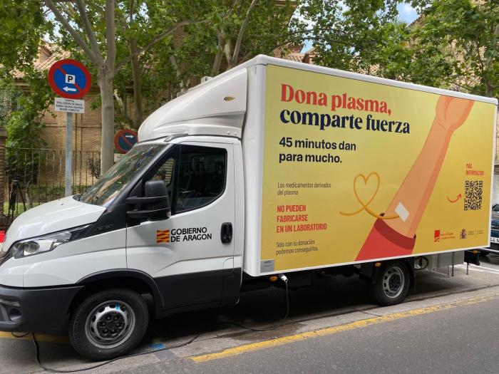 El consejero de Sanidad, Ángel Sanz, en la presentación de la primera Unidad de Donación de Plasma de Aragón