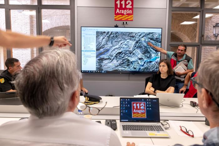 Reunión del CECOPI esta mañana en la Sala de Crisis del 112.