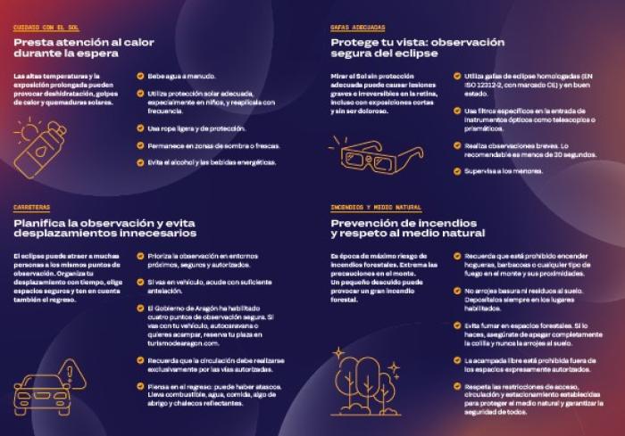 Uno de los folletos de la campaña del Gobierno de Aragón.
