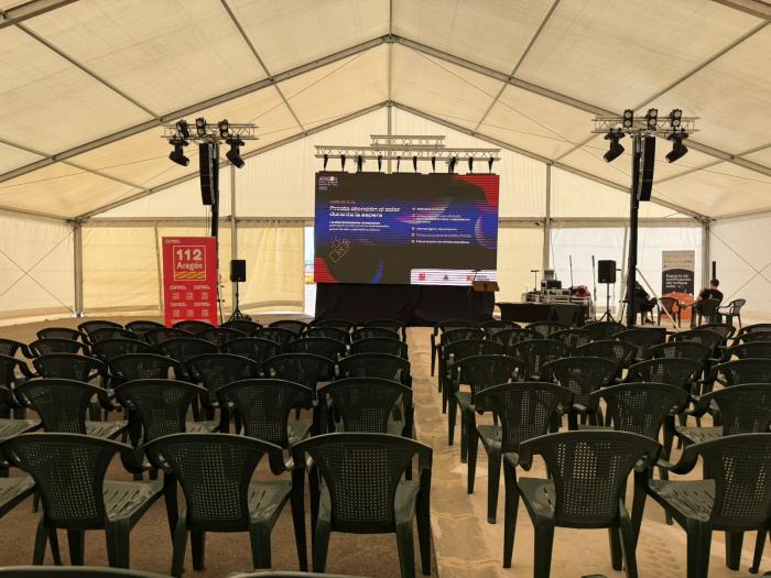 Carpa del POGA de Épila.