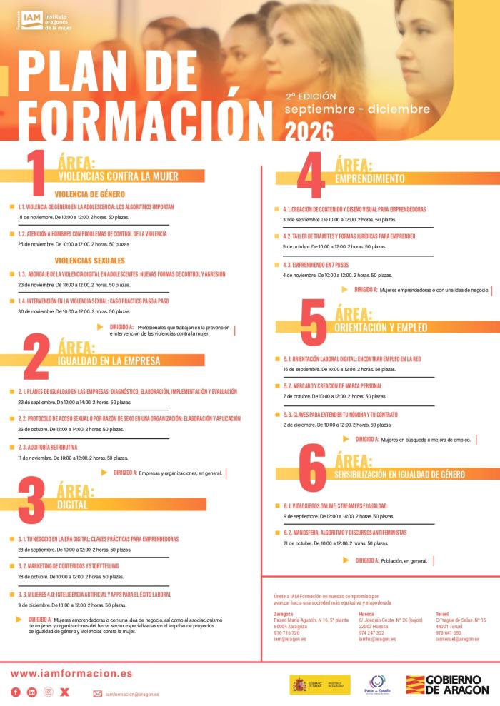 Cursos del plan de formación del IAM