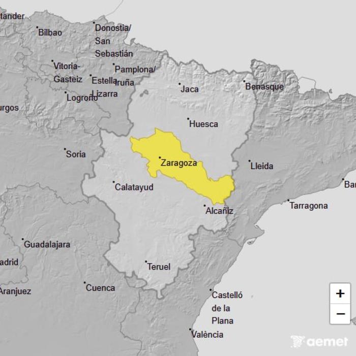Aviso amarillo por vientos este miércoles 16 de septiembre en Aragón.