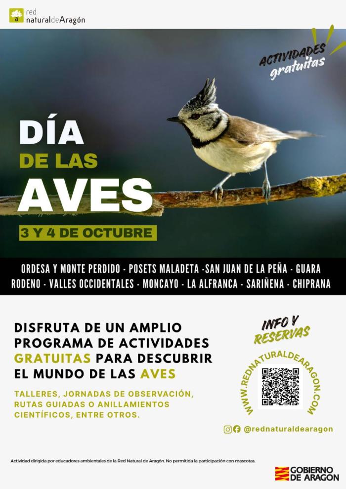 Cartel del Día de las Aves 2026 en la Red Natural de Aragón