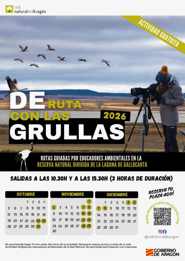 Cartel De Ruta con las Grullas 2026