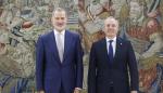 Felipe VI ha recibido este miércoles a Jorge Azcón en La Zarzuela.