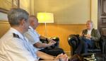 El presidente de Aragón, Jorge Azcón, se ha reunido este lunes con el jefe superior de Policía de Aragón.
