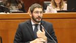 El vicepresidente primero, Alejandro Nolasco, este miércoles en Comisión de Hacienda