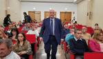 Miguel Ángel Anía, momentos antes del inicio de la exposición a los alcaldes del nuevo mapa concesional de autobuses.