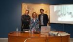 Cris Gabarrón, director del Museo Cristóbal Gabarrón; Susana Spadoni, directora Honorífica del IAACC Pablo Serrano; y Rafael Fuster, director del Museo Ramón Gaya.