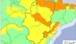 Avisos naranja y amarillo por viento en todo Aragón