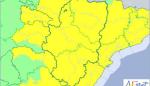 Aviso amarillo por lluvias y tormentas en todo Aragón 