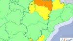 Aviso naranja por lluvias en el Pirineo y avisos amarillos por tormentas, lluvia, deshielo y viento en diversas zonas de Aragón.