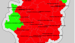 Mapa de Indice de riesgo de incendios forestales 21-01-18