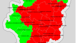 Mapa de índice de riesgo de incendios forestales 19-01-2019