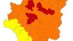 Alerta roja de peligro de incendios forestales en Muelas de Alcubierre, Valmadrid y Zuera y naranja en la mayor parte de la comunidad