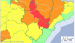 Avisos rojo y naranja por temperaturas máximas en el centro y norte de Aragón