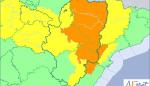 Aviso amarillo por lluvias y tormentas en la mayor parte de Aragón