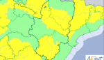 Aviso amarillo por temperaturas máximas en Zaragoza, y por lluvias y tormentas en Huesca y Teruel