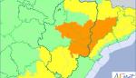 Aviso naranja por tormentas en la Ribera del Ebro, Bajo Aragón de Teruel y sur de Huesca