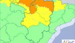 ACTUALIZACIÓN aviso amarillo y naranja por lluvias y tormentas