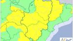 Aviso amarillo por tormentas y altas temperaturas