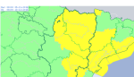 Aviso amarillo por nieve en el Pirineo y por viento en las tres provincias 