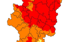 Prealerta roja por riesgo de incendios forestales en el Bajo Ebro forestal, Muela de Alcubierre, Muela de Zuera, Somontano Oriental, Turia y Valle del Ebro agrícola